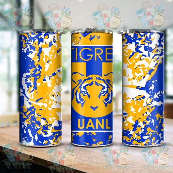 Tigres UANL PNG Sublimation Skinny Tumbler 20oz