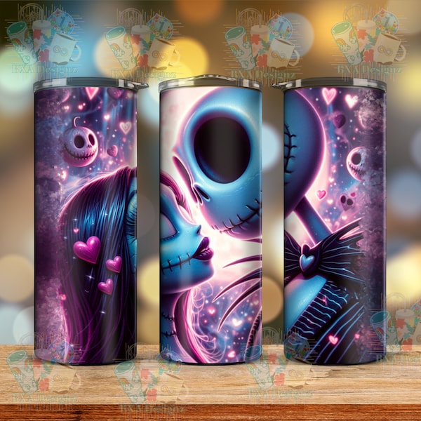 Jack and Sally 3D PNG for Sublimation Shirt or Tumbler
