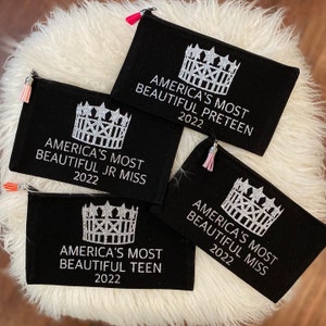 Title Cosmetic Bag Case Pageant Crown