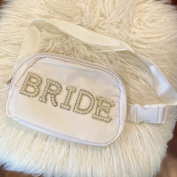 Bride Belt Bag Fanny Pack Crossbody Ivory Off White