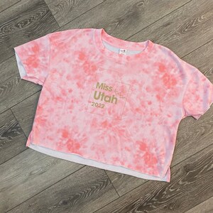 Titel Boxy Crop Tee Ultrasoft Customized Pageant Shirt