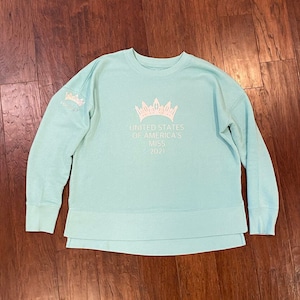 Title Crewneck Customized Pageant Sweatshirt Seafoam Mint Green