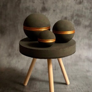 Handmade Concrete Bookend/Ornament Balls (Set of 3)