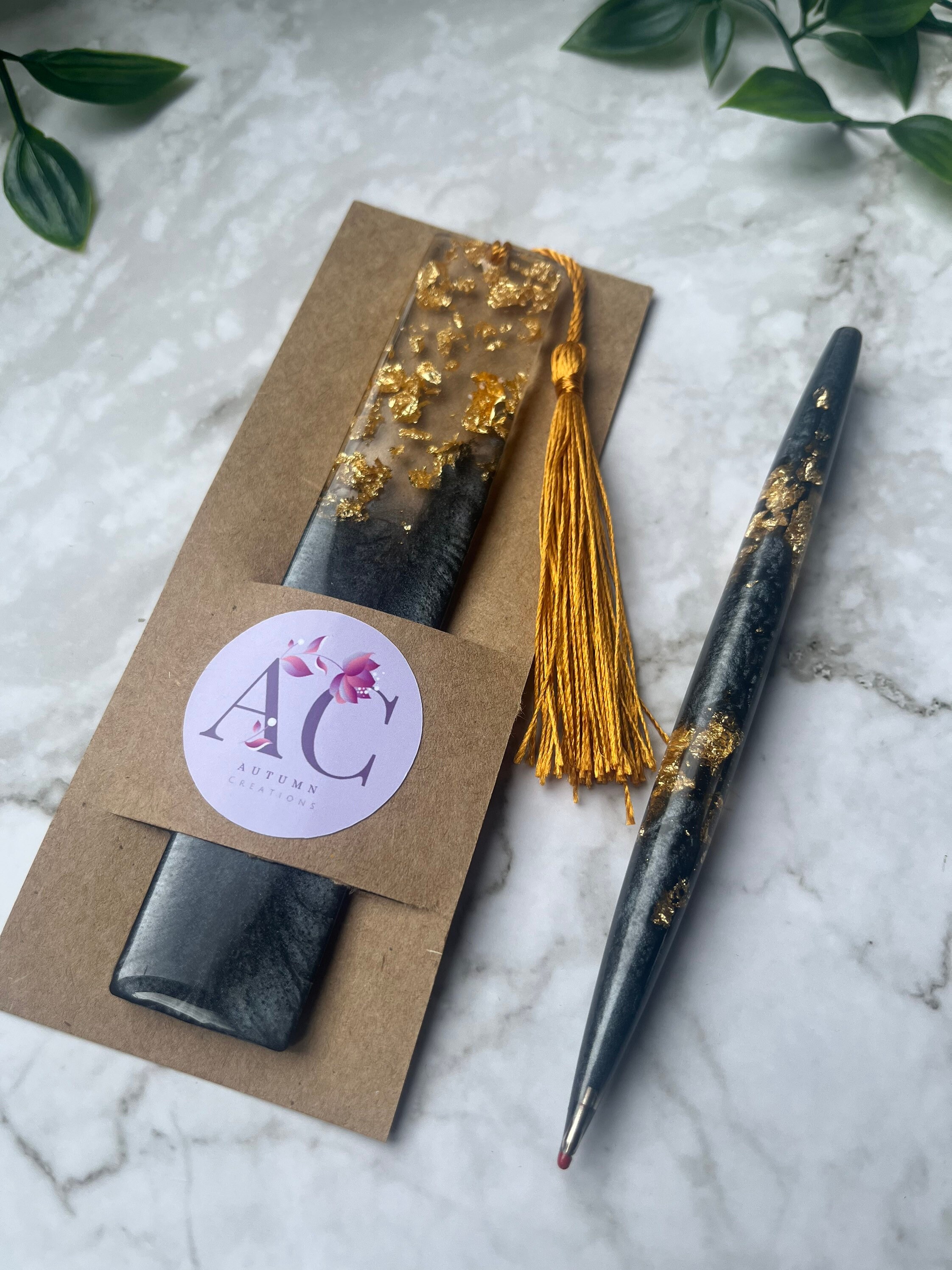 Handmade Resin Bookmark and Pen Set Custom Bookmark and Pen Etsy UK
