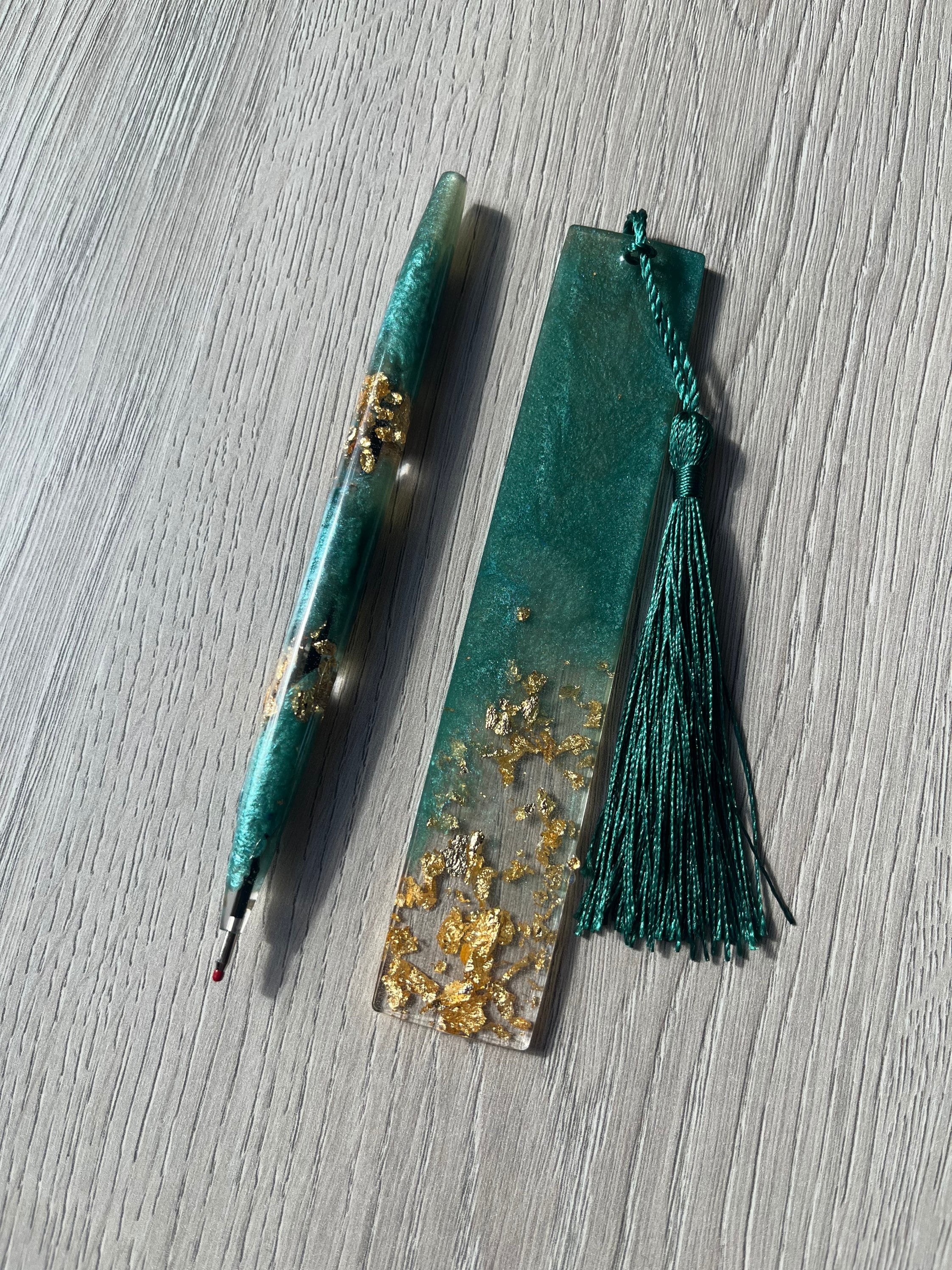 Handmade Resin Bookmark and Pen Set Custom Bookmark and Pen Etsy UK