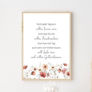 Christliches Poster | Nicht jeder Tag ... | Wiesenblumen