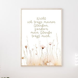Poster mit christlichem Spruch | Glaube | Blumenwiese