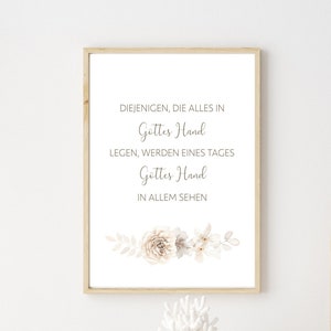 Christliches Poster | Gottes Hand | Blumen