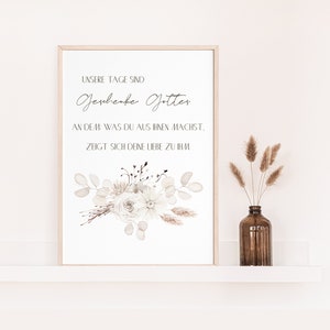 Poster mit christlichem Spruch | Geschenke Gottes | Blumen