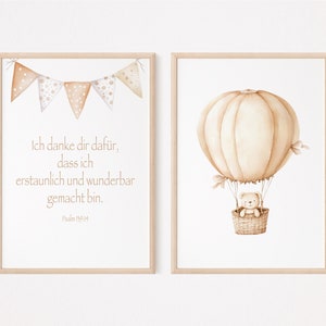 Christliches Kinderposter im Set | Psalm 139,14