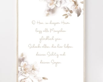 Christliches Poster | O Herr in diesem Heim ...