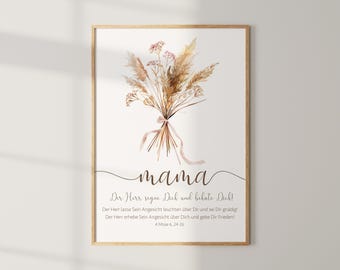 Cartel cristiano | Mamá | Día de la Madre | Números 6:24