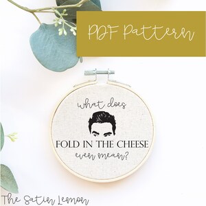 Schitts Creek Embroidery PDF / What Does Fold It In Mean / Embroidery Patterns / DIY Embroidery / DIY Bag Stick / Hat Stick / Cloth Stick