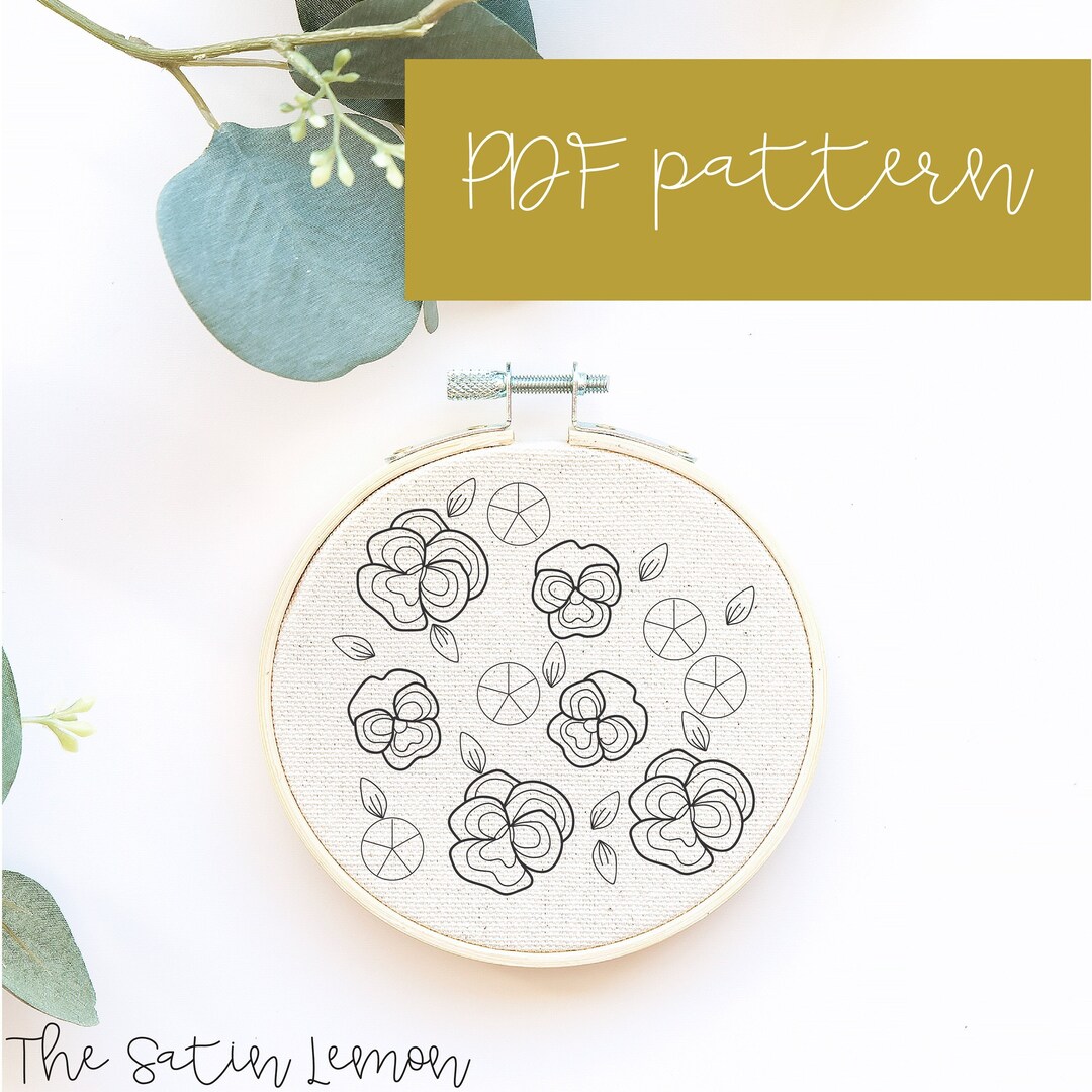 Daisy Embroidery / PDF Pattern / Digital Hand Embroidery / DIY ...