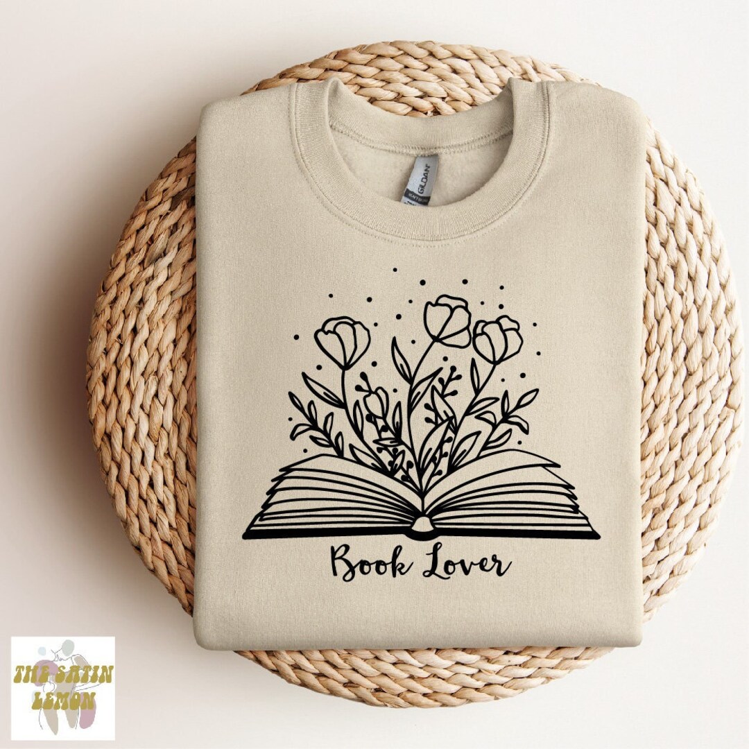 Book Lover SVG PNG JPG / Reading Svg Png / Book With Flower Svg / T ...