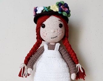 Amigurumi Crochet Doll Anne with an E, Character Toy, Pattern Gift, Anne Shirley, For Girls and Baby, Handmade, Cute Girl, Best, Beautiful