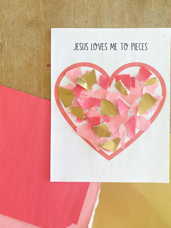 Jesus Loves Me Craft Printable | Etsy