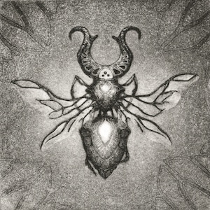 Bijou, guêpe, insecte, gravure, impression