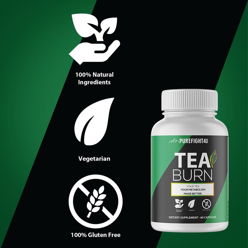 Tea Burn Dietary Supplement 60 Capsules Etsy