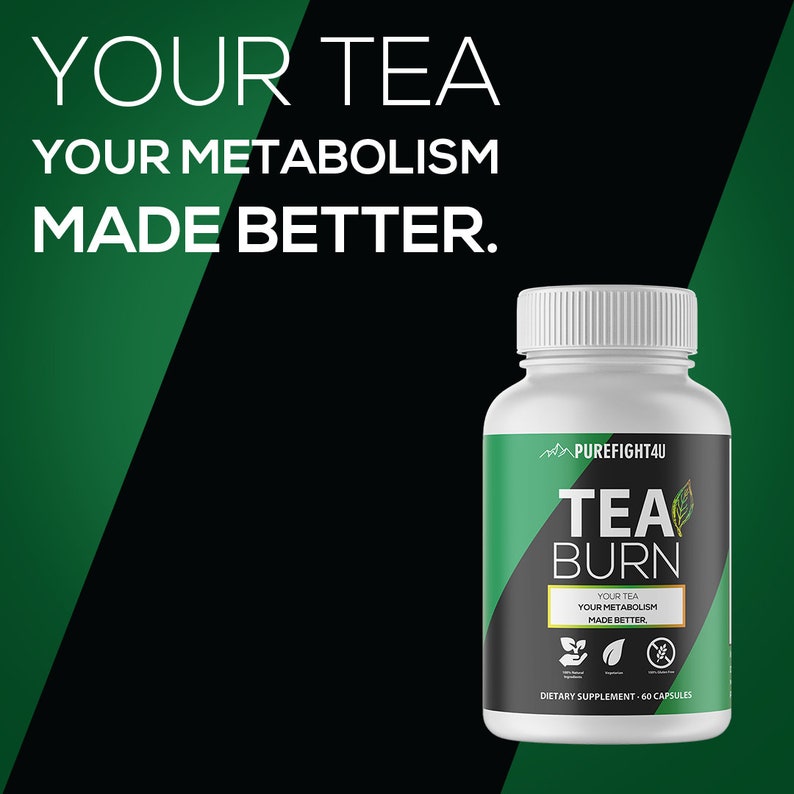 Tea Burn Dietary Supplement 60 Capsules Etsy
