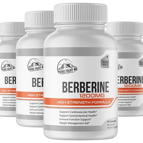 Berberine 1200mg High Strength Formula 4 Bottles 240 shops Capsules