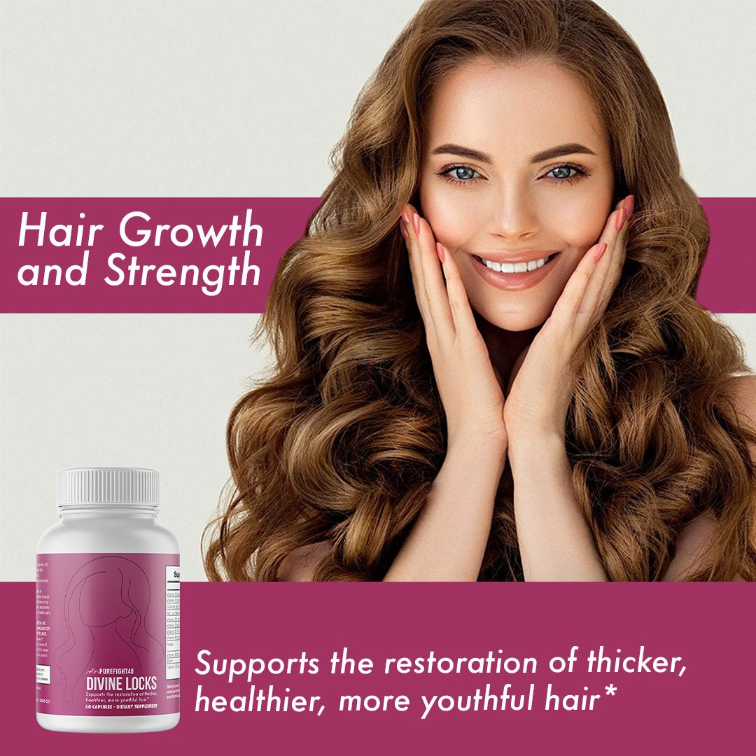 Divine Locks Complex Advanced Unique Hair Growth Vitamins-3 - Etsy Divine Locks Complex Advanced Unique Hair Growth Vitamins-3 - Etsy