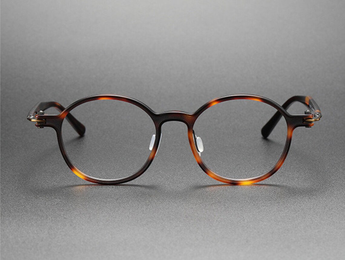 Round Shape Eyeglasses Frame Handmade Spectacle Frame Etsy