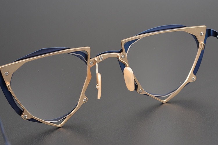 gepersonaliseerde brilmontuur titanium frame stijlvol brilmontuur Onregelmatige vorm brilmontuur Accessoires Zonnebrillen & Eyewear Brillen handgemaakt brilmontuur 