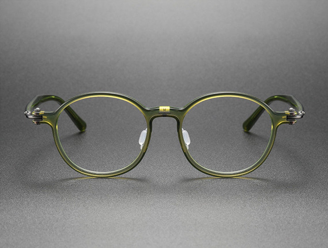 Round Shape Eyeglasses Frame Handmade Spectacle Frame Etsy