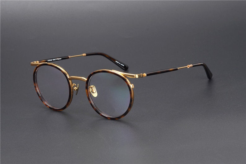 Vintage Style Eyeglasses Frame Round Shape Eyeglasses Frame Etsy