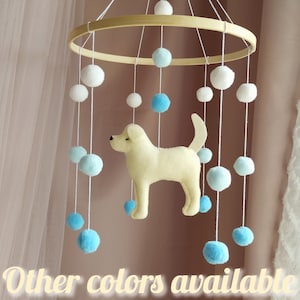 Labrador mobile nursery, Golden Retriever mobile, Dog baby mobile, Custom dog mobile, Puppy cot mobile,Labrador Nursery Decor, P450