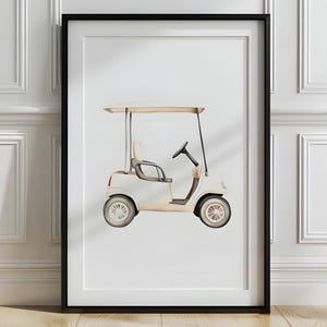 Golf cart print, Baby girl nursery art Golf, Golf Cart kids room wall art, Golf nursery Wall Art, Golf theme wall decor, Golf poster, P549