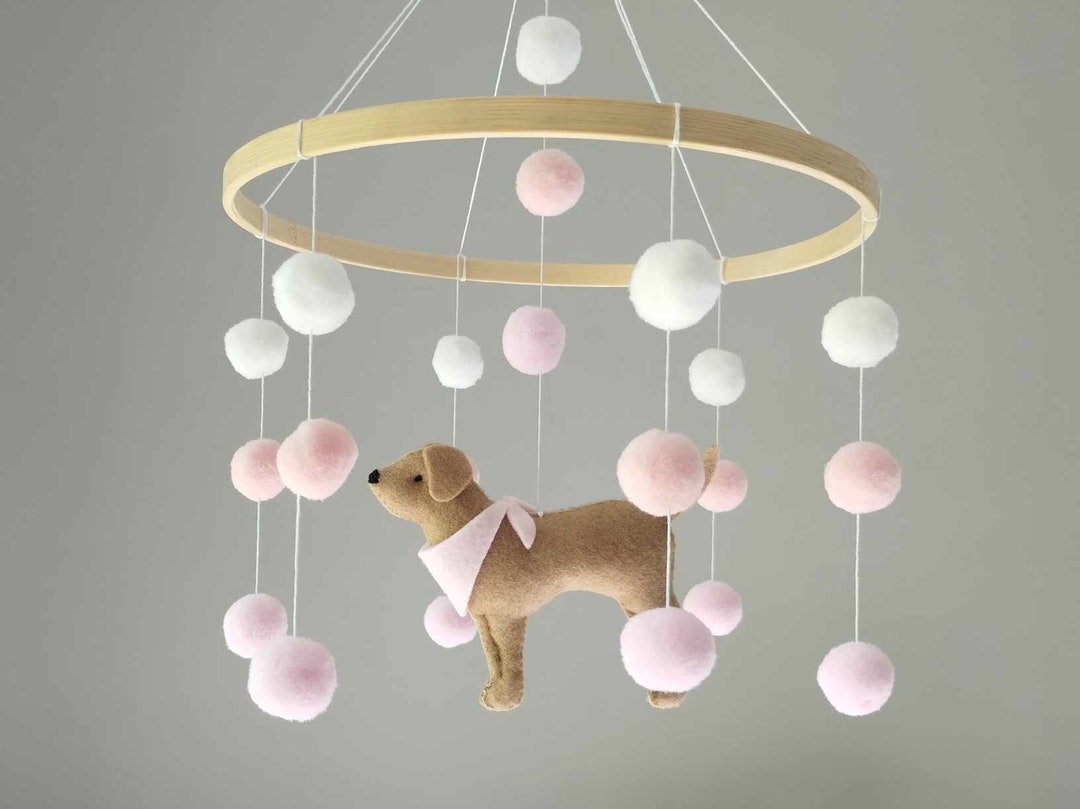 Dog Baby Mobile, Labrador Mobile Nursery, Golden Retriever Mobile, Baby