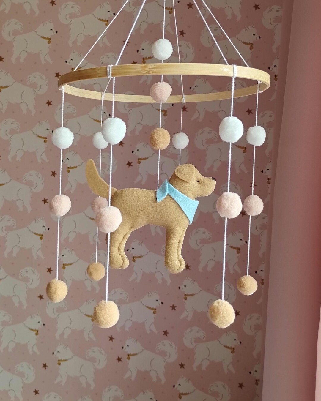 Dog Baby Mobile, Labrador Mobile Nursery, Golden Retriever Mobile, Baby ...