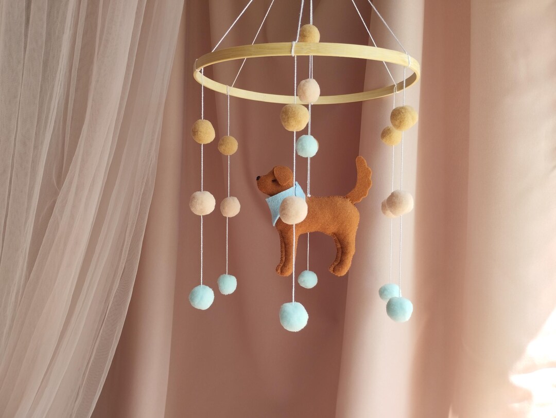 Golden Retriever Mobile, Labrador Mobile Nursery, Dog Baby Mobile ...