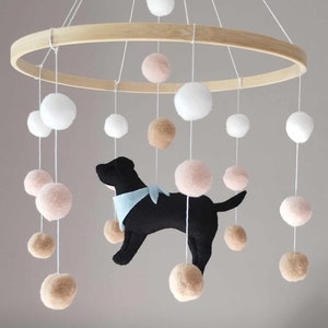 Dog baby mobile, Labrador mobile nursery, Golden retriever mobile, Baby mobile boy, Puppy cot mobile, Labrador Nursery Decor, Baby gift,P#69