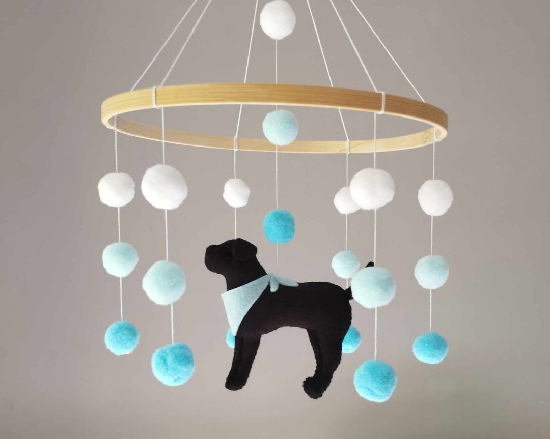 Dog Baby Mobile, Labrador Mobile Nursery, Golden Retriever Mobile, Baby