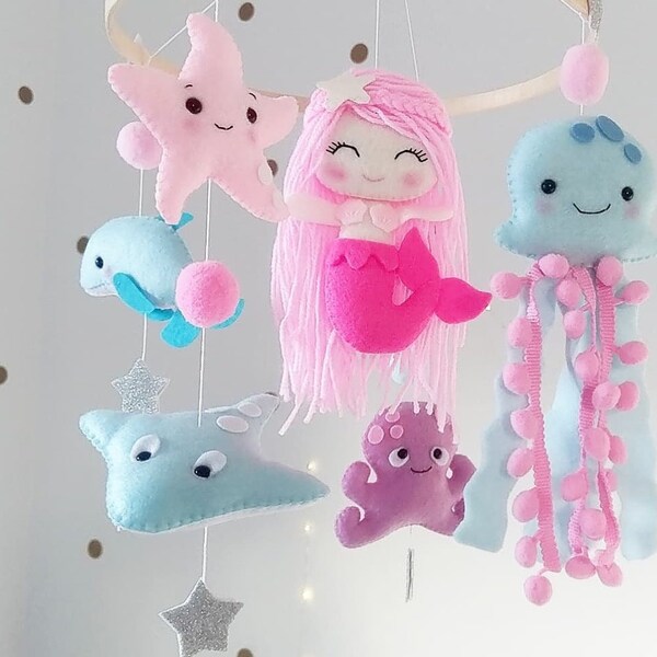Mermaid Baby Mobile Etsy