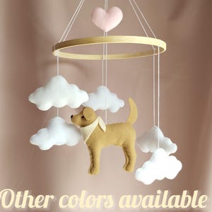 Dog baby mobile, Labrador mobile nursery, Golden Retriever crib mobile, Puppy cot mobile, Labrador Nursery Decor, Custom dog mobile, P626