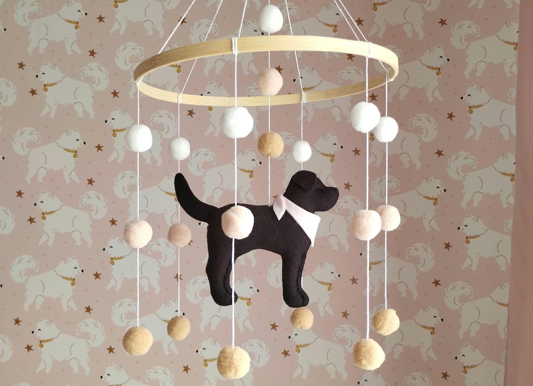 Dog Baby Mobile, Labrador Mobile Nursery, Golden Retriever Crib Mobile ...
