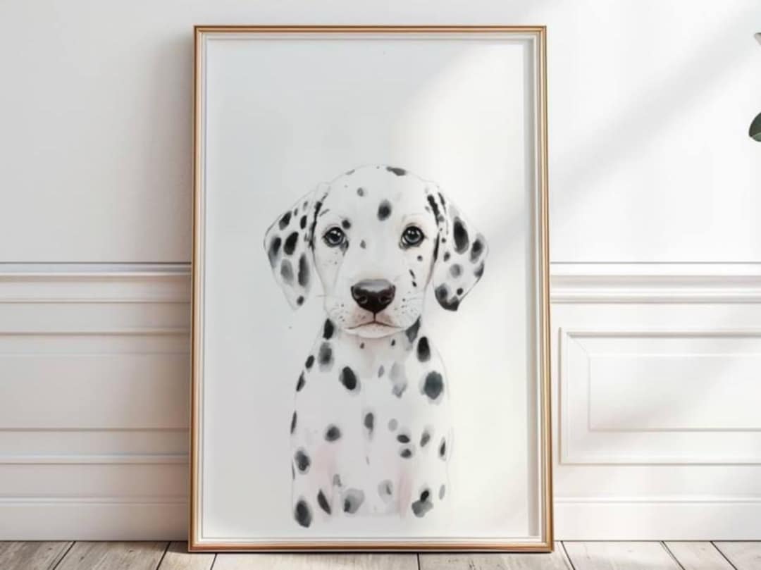 Dalmatian Art Print, Dalmatian Nursery Decor, Puppy Nursery Poster