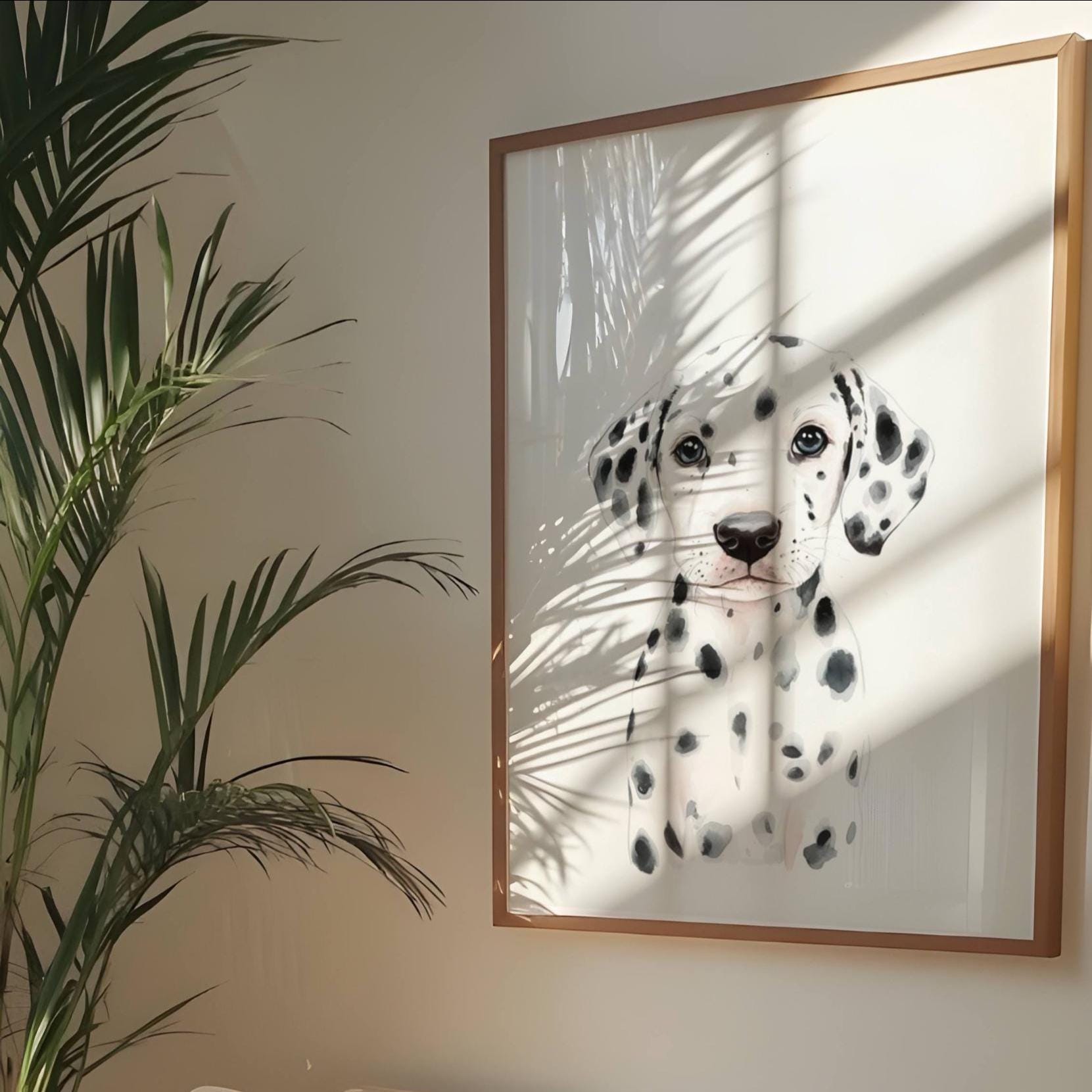 Dalmatian Art Print, Dalmatian Nursery Decor, Puppy Nursery Poster