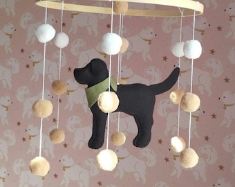 Dog baby mobile, Labrador mobile nursery, Golden retriever mobile, Baby mobile boy, Puppy cot mobile, Labrador Nursery Decor, Baby gift,P#69