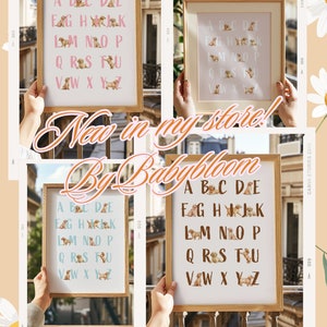 Labrador Alphabet Print, Golden Retriever ABC Print, Dog Alphabet ...