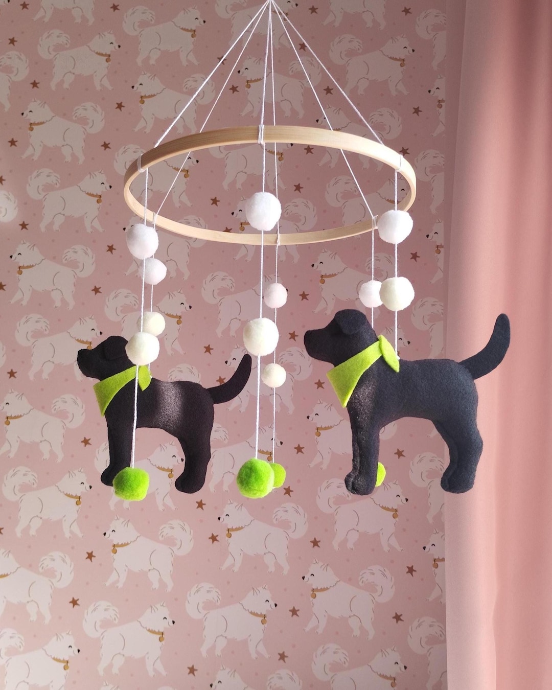 Custom Dog Baby Mobile, Labrador Crib Mobile, Golden Retriever Mobile ...