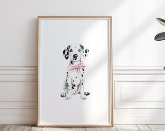 Dalmatiner Welpe Kunstdruck: Mädchens Kinderzimmer Dekor (Digitaler Download)