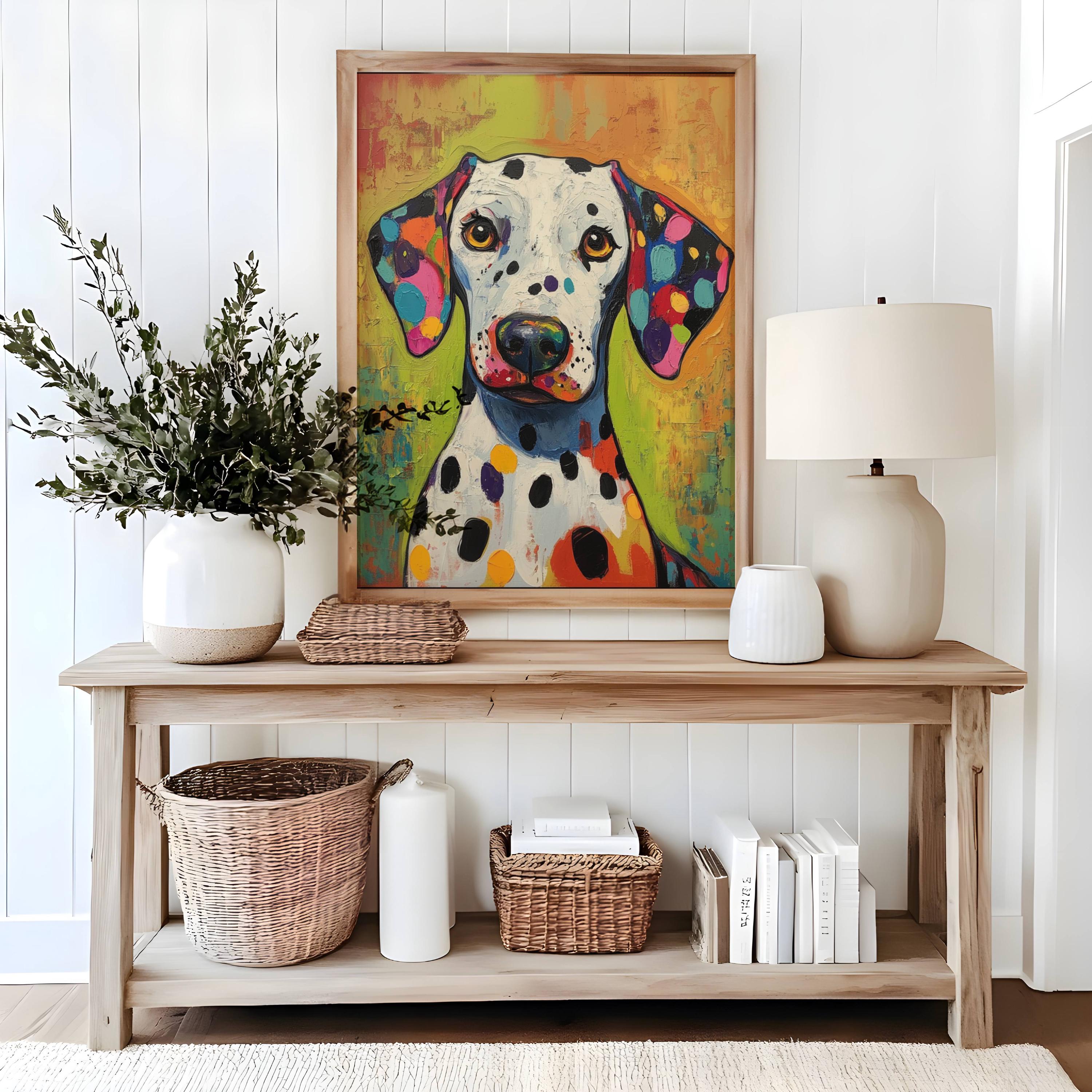 ダルメシアンのウォールアートプリント、ダルメシアンの絵画、犬の