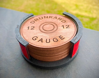 12ga Coasters with living hinge sides laser cut file SVG Digital Download