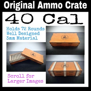 Ammo Kiste Kiste 40 Kaliber Laser geschnitten Datei SVG sofortigen Download