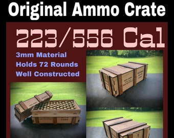 223/556 Ammo Crate Box SVG Laser Cut Datei (Digitaler Download)